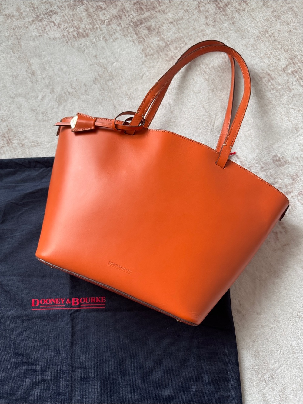 Dooney & Bourke Bright Orange Leather Tote